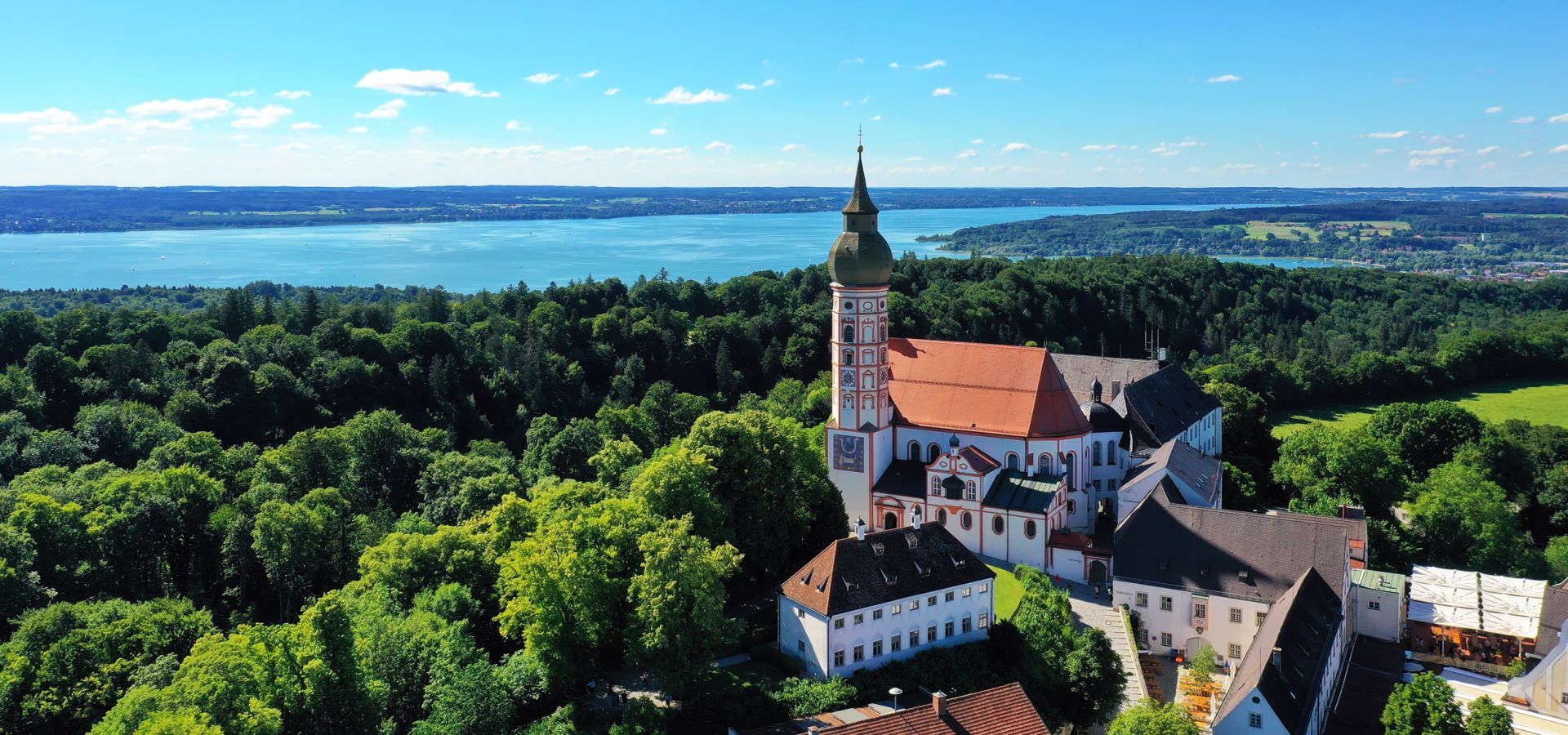 Ammersee mit Kloster Andechs